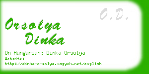 orsolya dinka business card